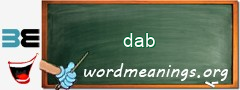 WordMeaning blackboard for dab